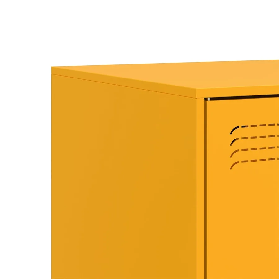 Meubles TV 2 pcs jaune moutarde 67x39x44 cm acier - 10