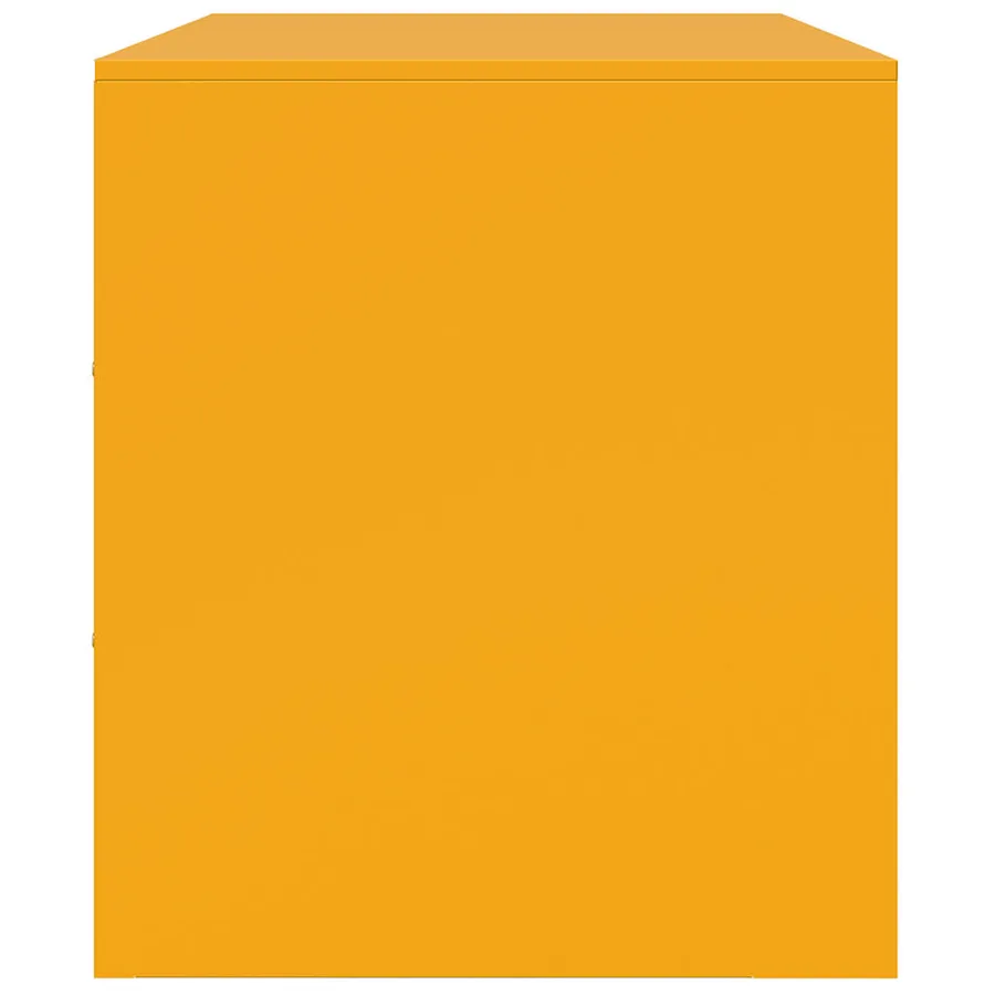 Meubles TV 2 pcs jaune moutarde 67x39x44 cm acier - 8