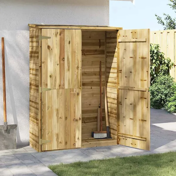 Garden tool shed 123x50x171 cm Impregnated pinewood