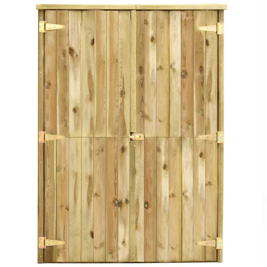 Abri à outils de jardin 123x50x171 cm Pinède imprégnée - 3