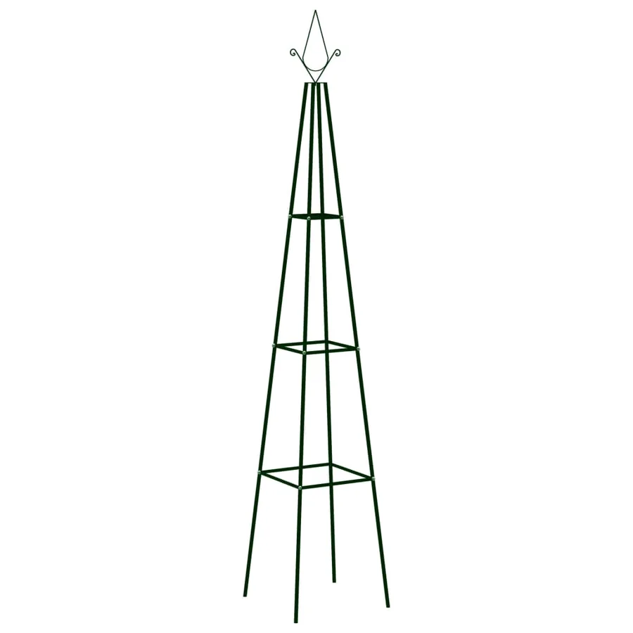 Supports plantes grimpantes 2 pcs Vert foncé 35x35x195 cm Fer