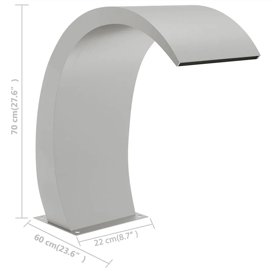 Fontaine de piscine 22x60x70 cm acier inoxydable 304 - 9