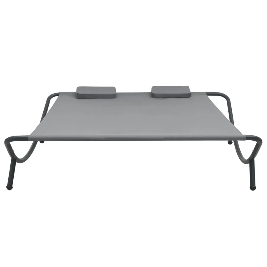 Outdoor sun lounger Fabric Anthracite - 2
