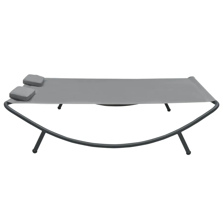 Chaise longue d'extérieur Tissu Anthracite - 3