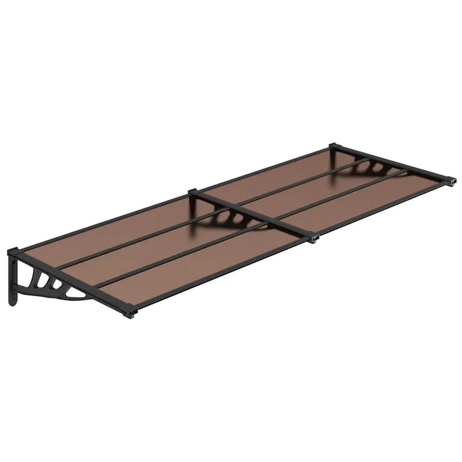 Auvent de porte Noir 239x90 cm Polycarbonate - 2