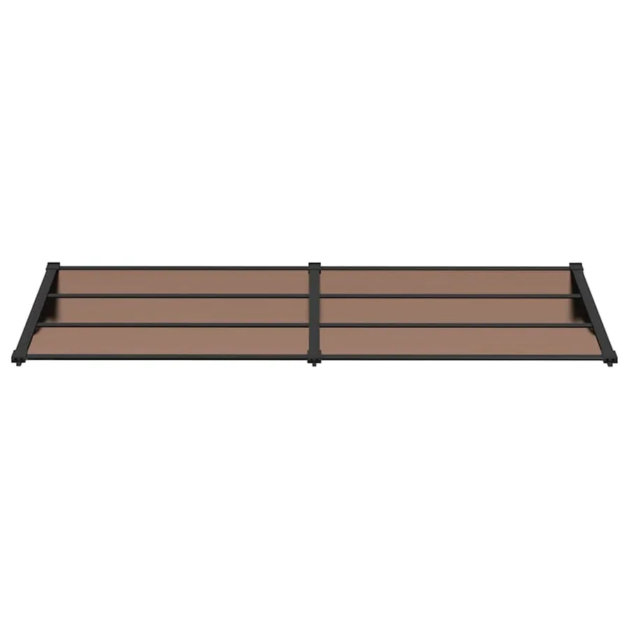 Door canopy Black 239x90 cm Polycarbonate - 3