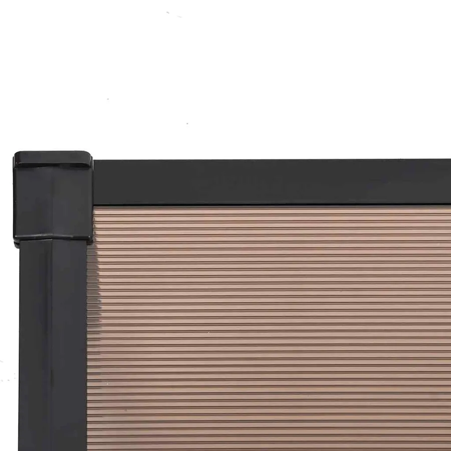 Door canopy Black 239x90 cm Polycarbonate - 5