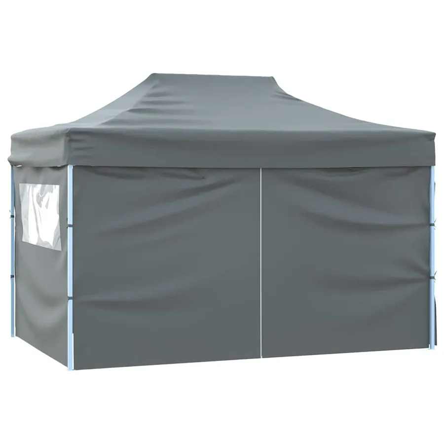 Folding party tent with 4 sidewalls 3x4 m Steel Anthracite - 4