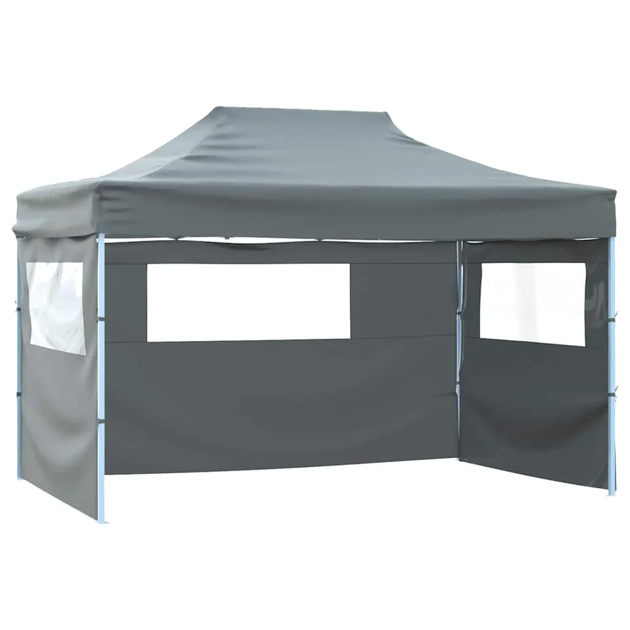 Folding party tent with 4 sidewalls 3x4 m Steel Anthracite - 5