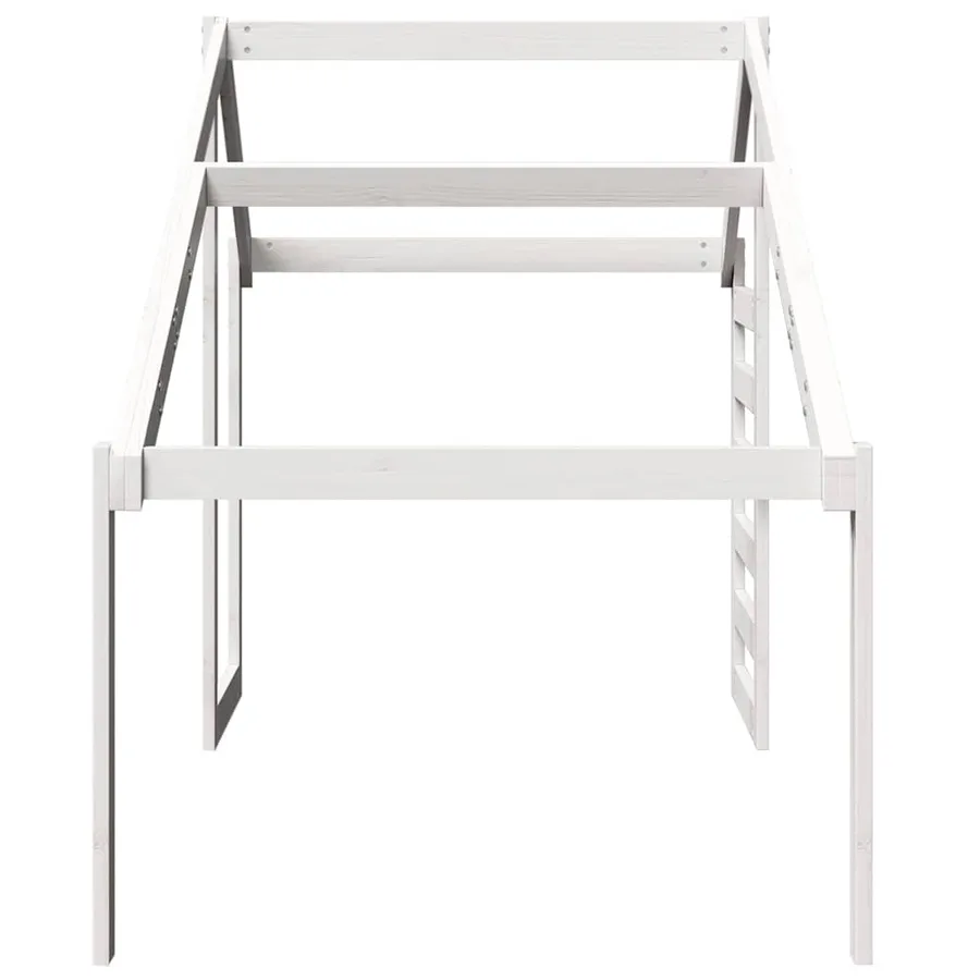 Toit de lit pour enfants blanc 188x82x113 cm bois de pin massif - 5