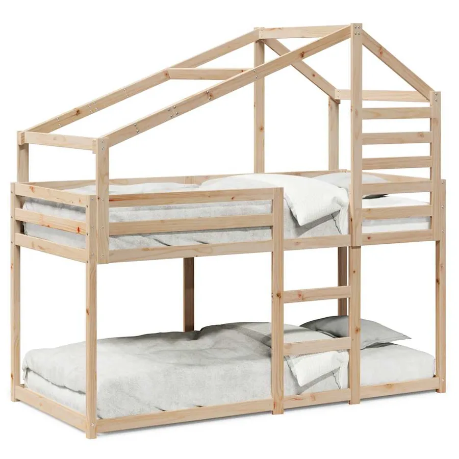 Lit superposé sans matelas 75x190 cm bois de pin massif - 2