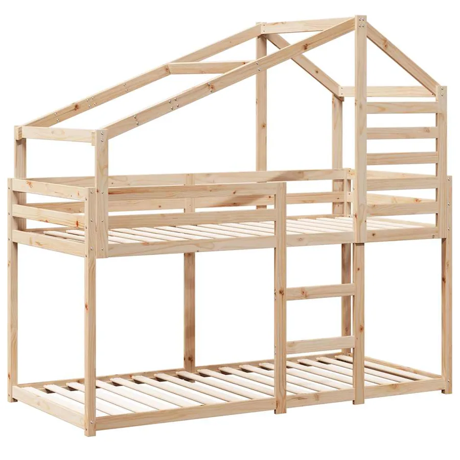 Lit superposé sans matelas 75x190 cm bois de pin massif - 3