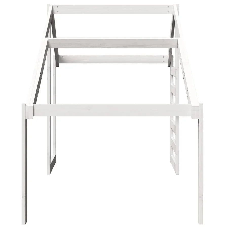 Toit de lit pour enfants blanc 198x87x113 cm bois de pin massif - 5
