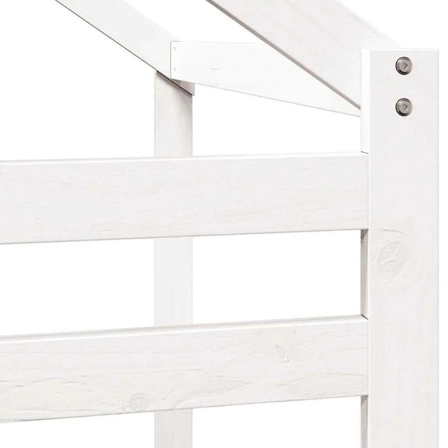 Toit de lit pour enfants blanc 198x87x113 cm bois de pin massif - 7
