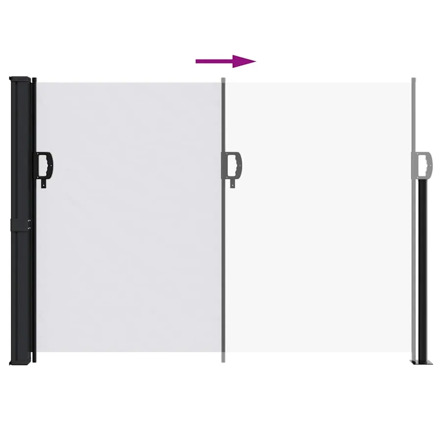 Auvent latéral rétractable blanc 140x500 cm - 5