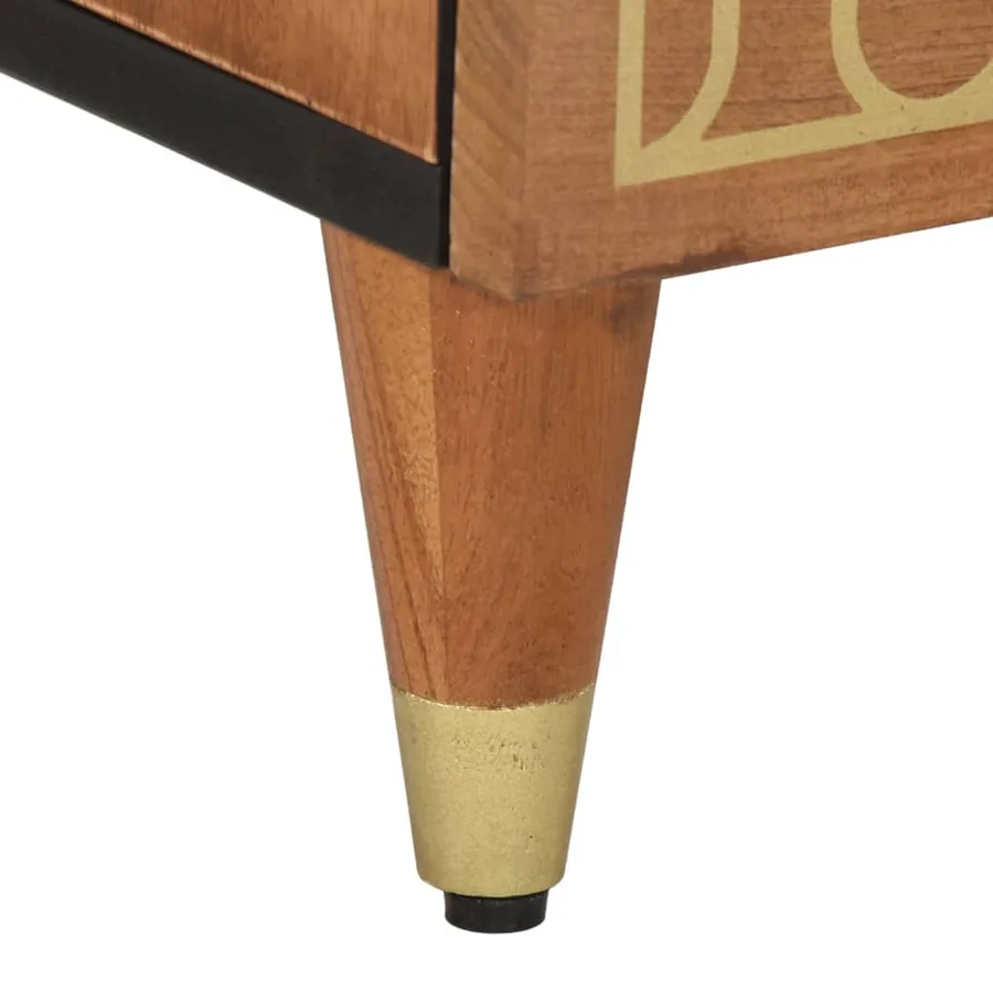 Table de chevet 40x33x46 cm Bois de manguier solide - 10