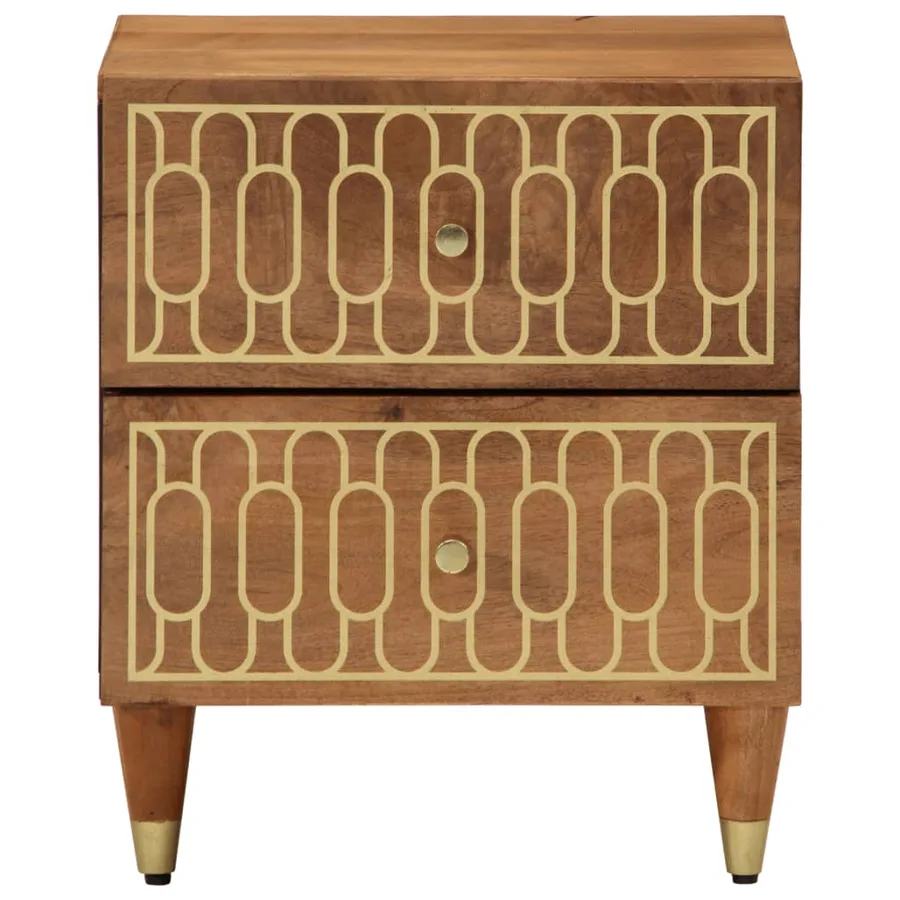 Table de chevet 40x33x46 cm Bois de manguier solide - 2