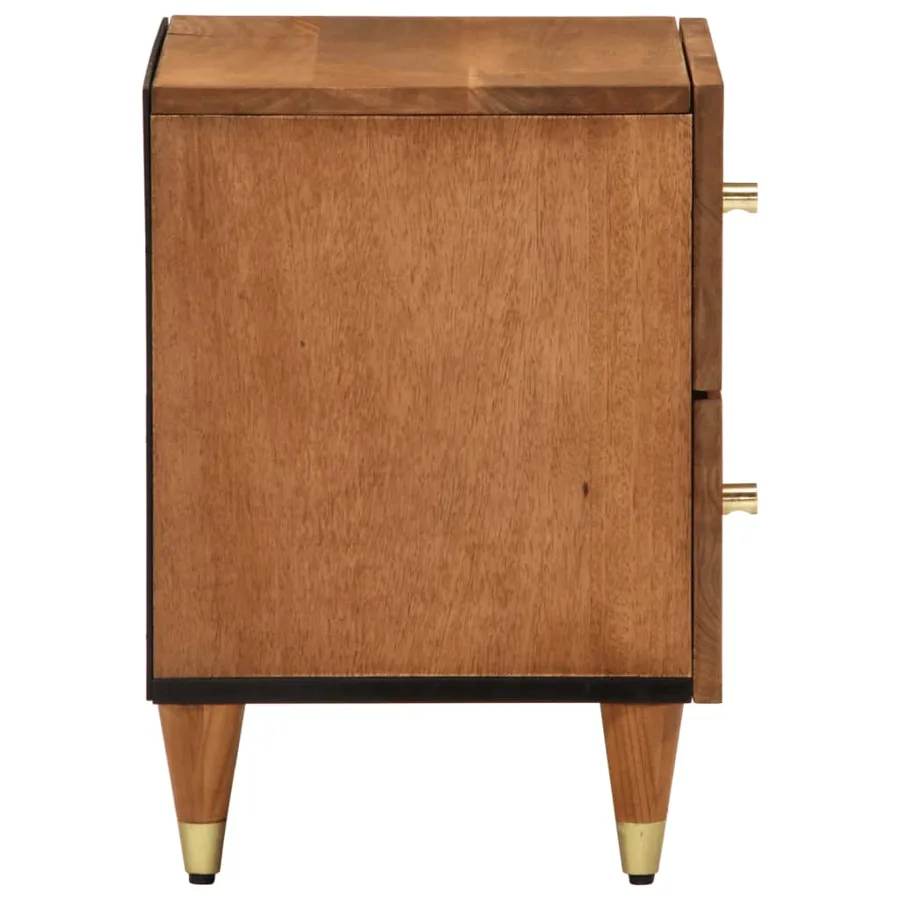 Table de chevet 40x33x46 cm Bois de manguier solide - 4