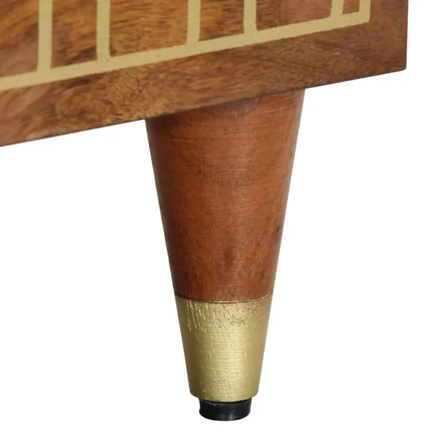 Table de chevet 40x33x46 cm Bois de manguier solide - 10