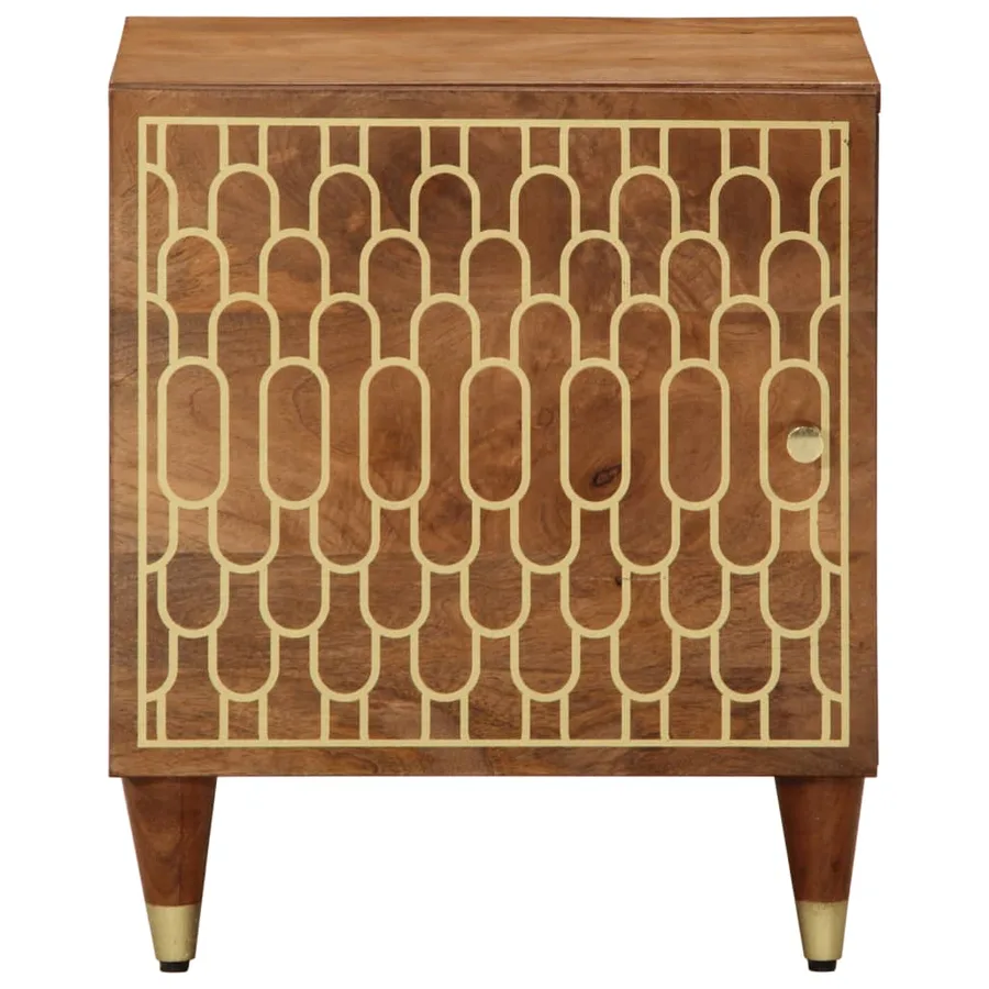 Table de chevet 40x33x46 cm Bois de manguier solide - 2