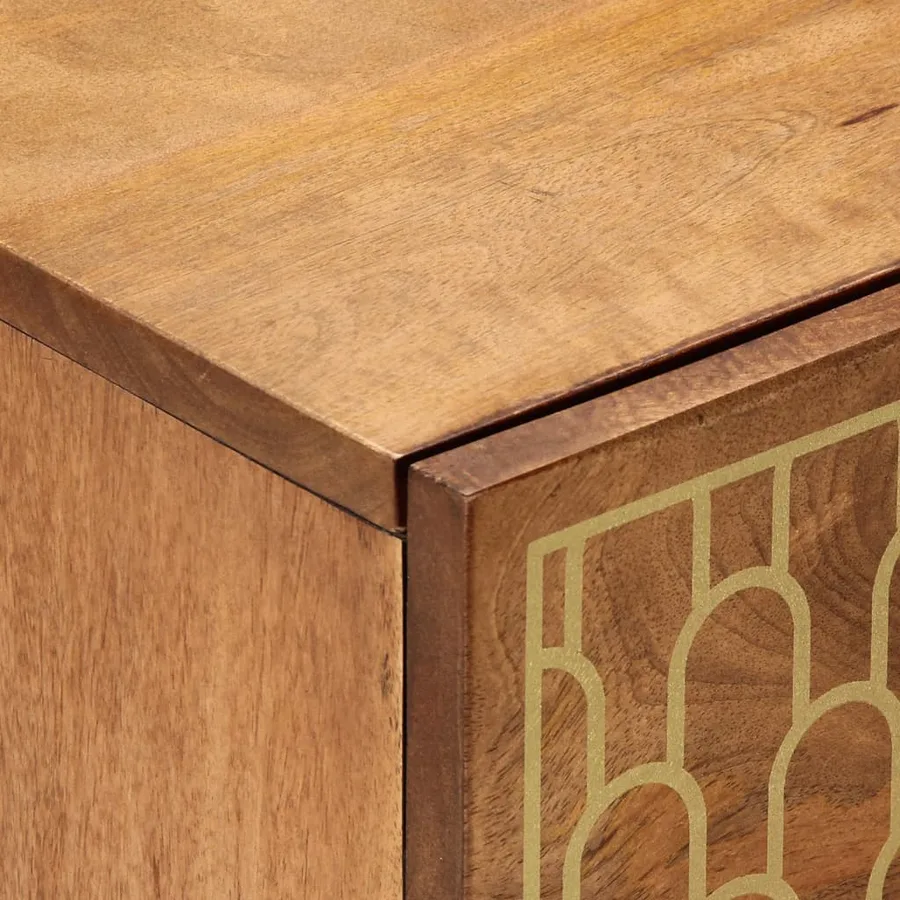 Table de chevet 40x33x46 cm Bois de manguier solide - 8