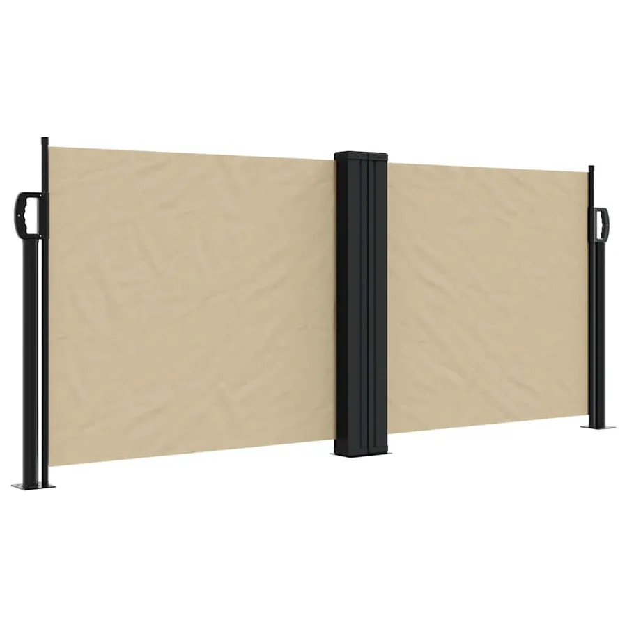 Auvent latéral rétractable beige 100x600 cm - 2