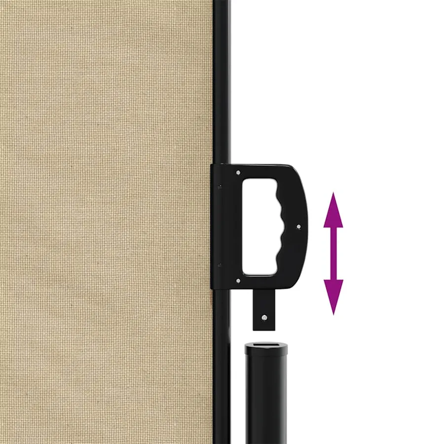 Auvent latéral rétractable beige 100x600 cm - 6