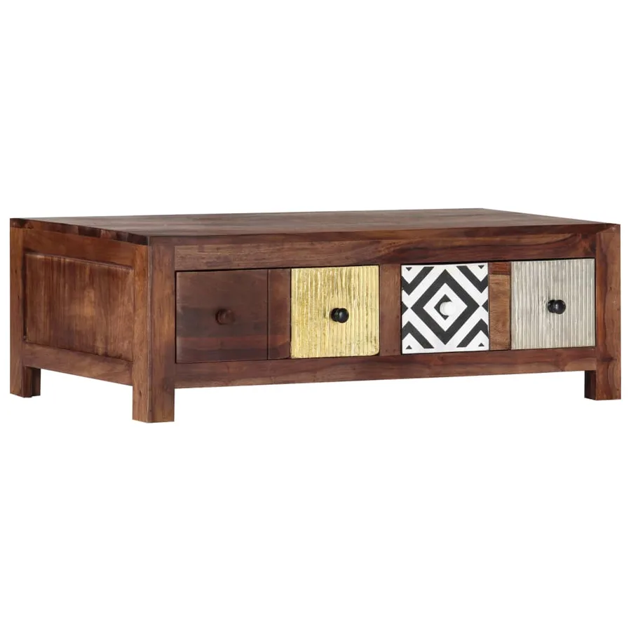 Table basse 90x50x30 cm Bois massif - 7