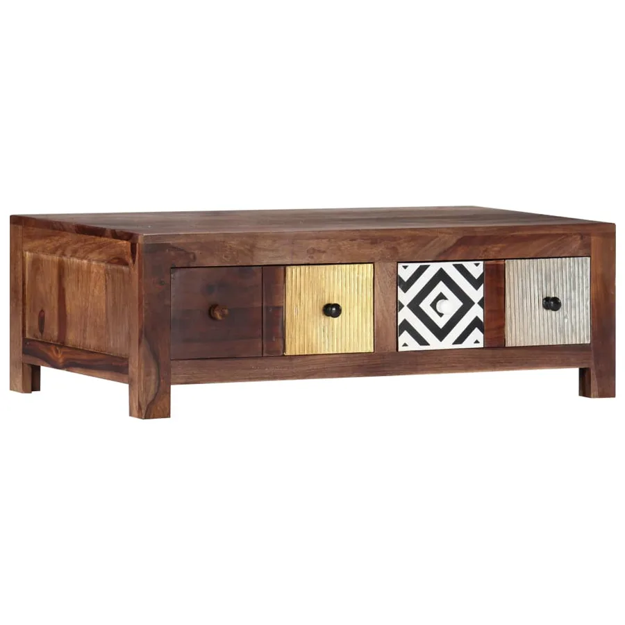 Table basse 90x50x30 cm Bois massif - 8