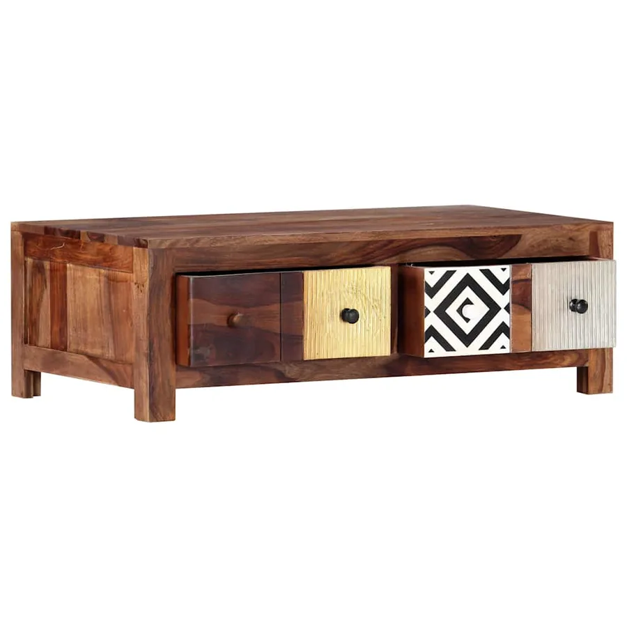 Table basse 90x50x30 cm Bois massif - 9