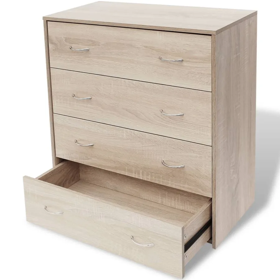 Buffet avec 4 tiroirs 60 x 30,5 x 71 cm Couleur de chêne - 2