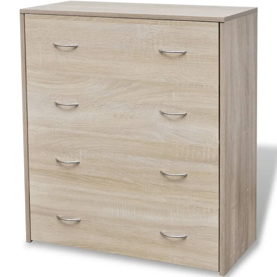 Buffet avec 4 tiroirs 60 x 30,5 x 71 cm Couleur de chêne - 3