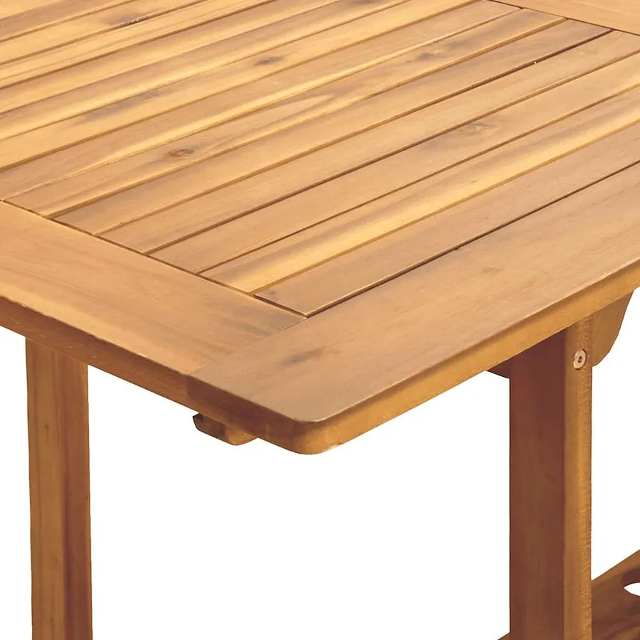 Ensemble à manger de jardin 7 pcs noir rotin et bois massif - 11