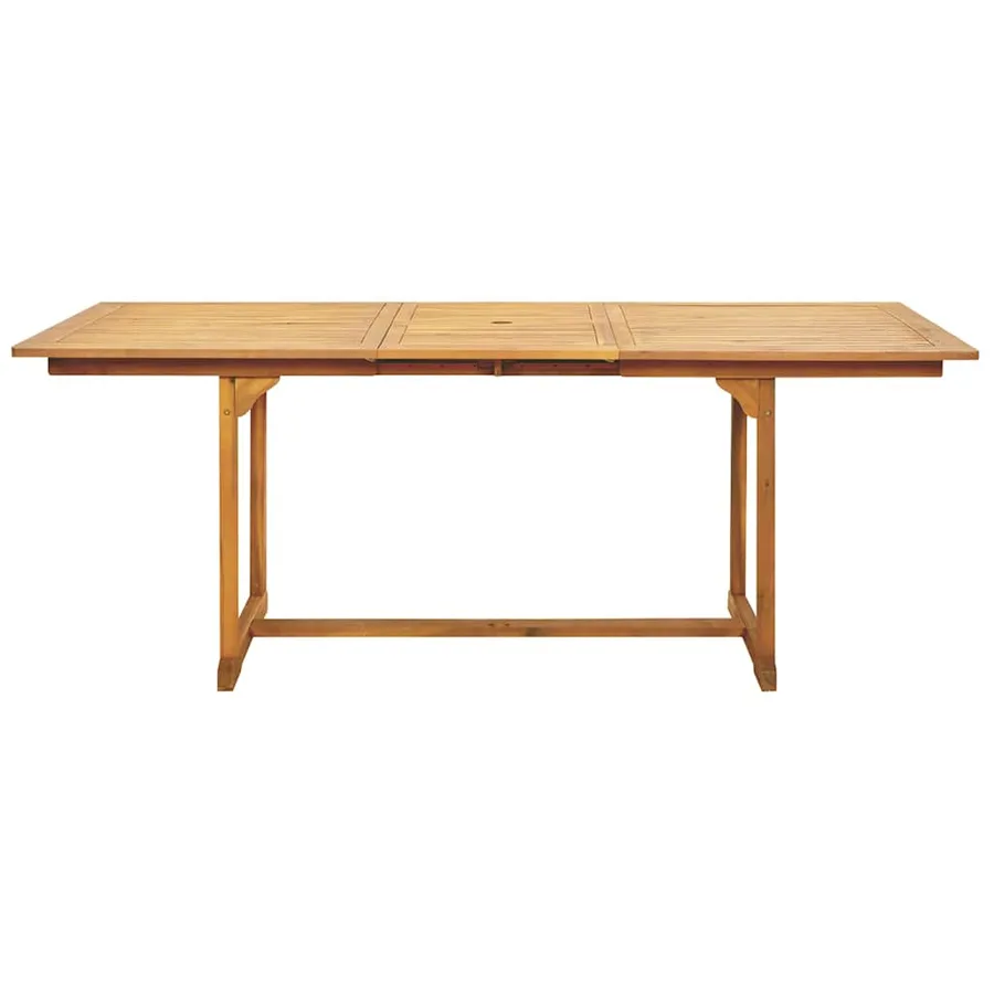 Ensemble à manger de jardin 7 pcs noir rotin et bois massif - 6