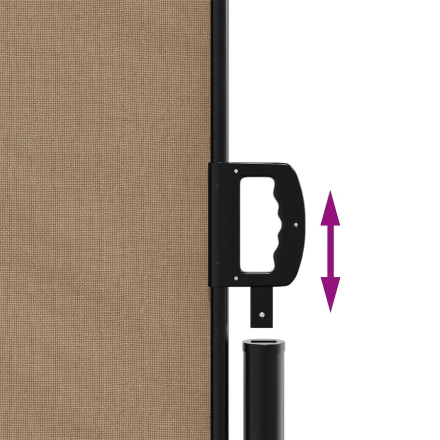 Auvent latéral rétractable taupe 140x1200 cm - 6