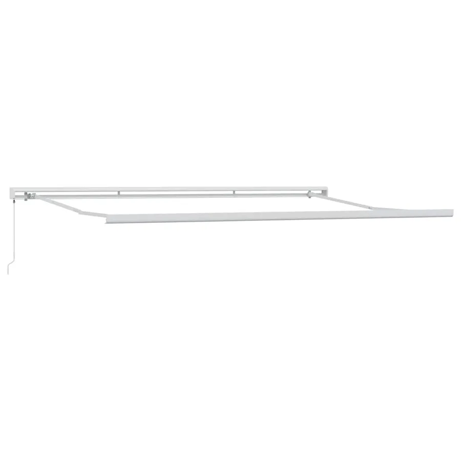 Auvent rétractable anthracite et blanc 4x3 m tissu et aluminium - 5