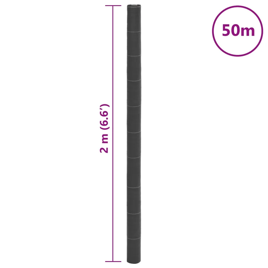 Membrane anti-mauvaises herbes noir 2x50 m PP - 8