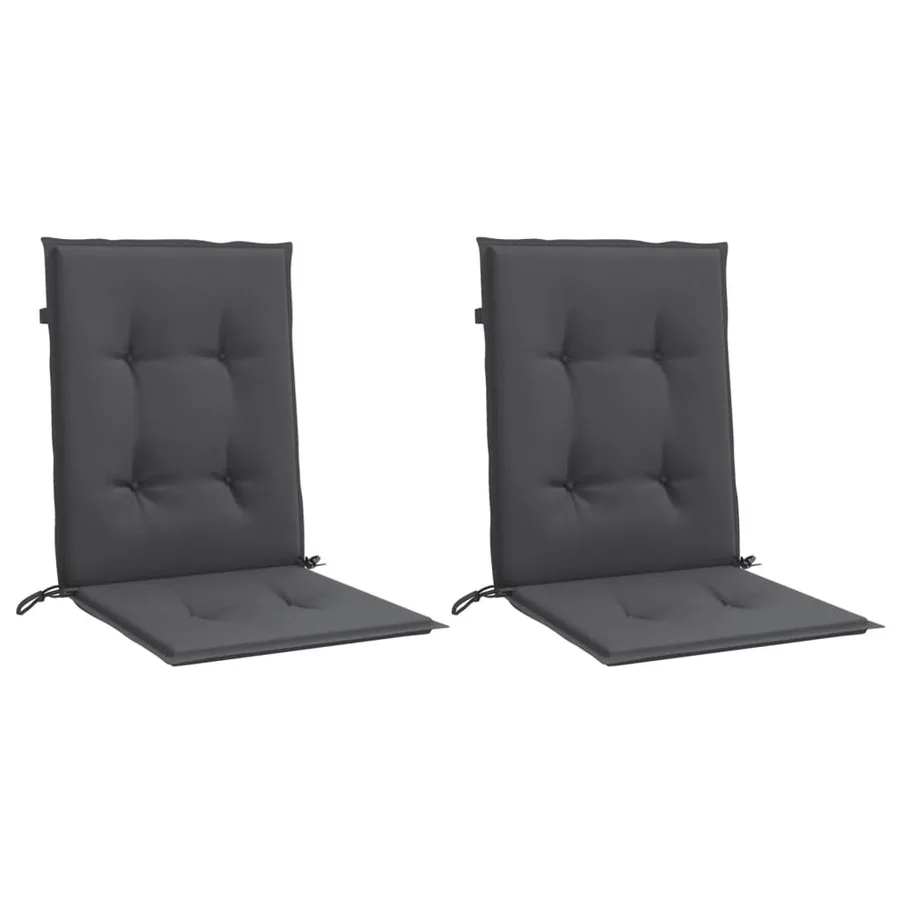 Coussins de chaise à dossier bas lot de 2 anthracite mélangé - 4