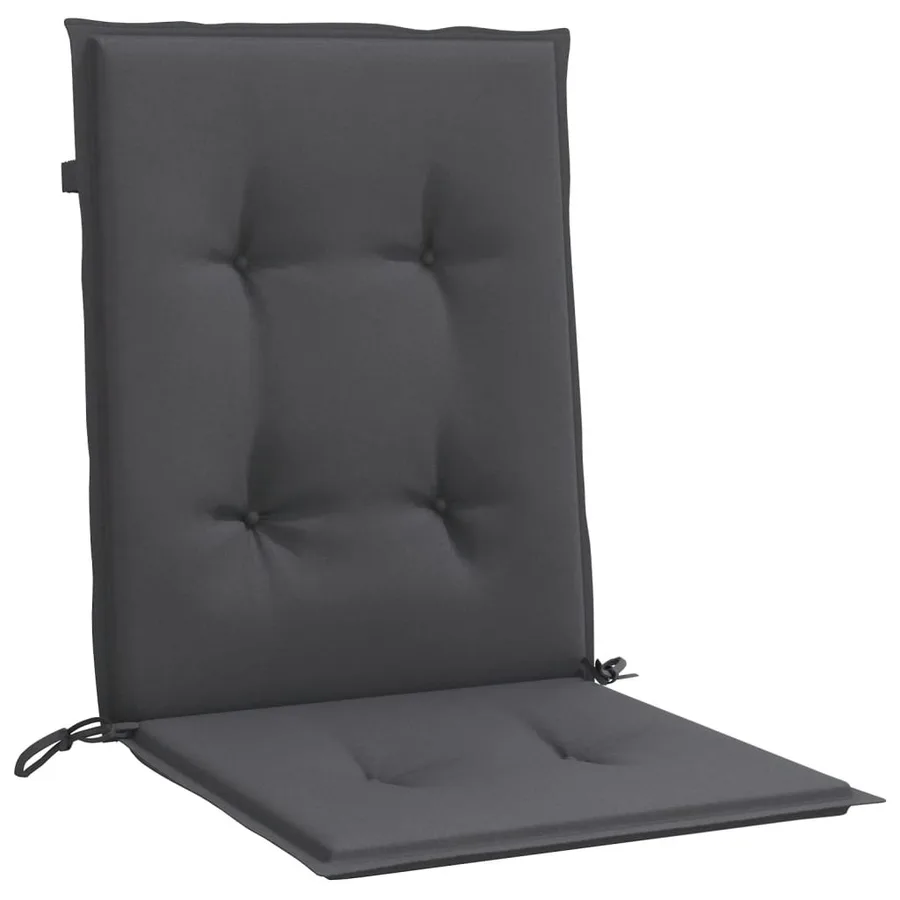 Coussins de chaise à dossier bas lot de 2 anthracite mélangé - 5