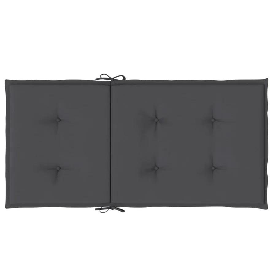 Coussins de chaise à dossier bas lot de 2 anthracite mélangé - 7