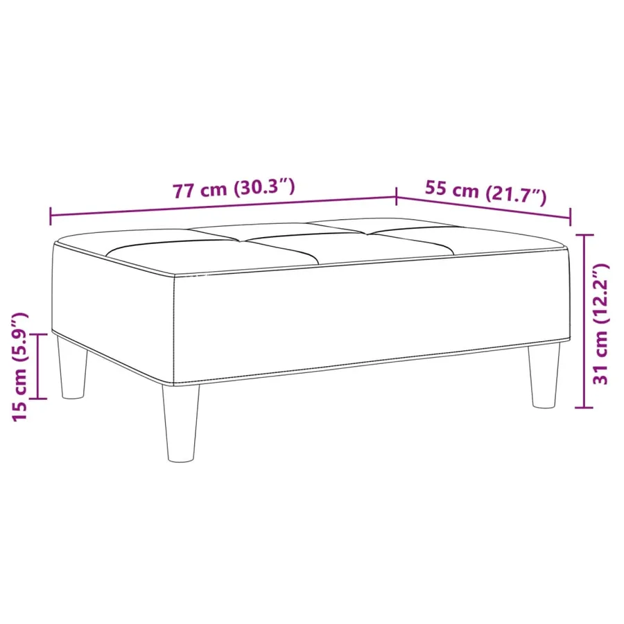 Repose-pied patchwork 77x55x31 cm tissu - 10
