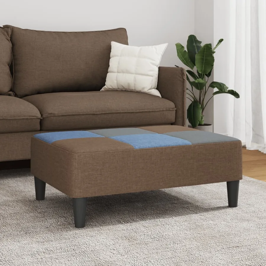 Repose-pied patchwork 77x55x31 cm tissu - 3