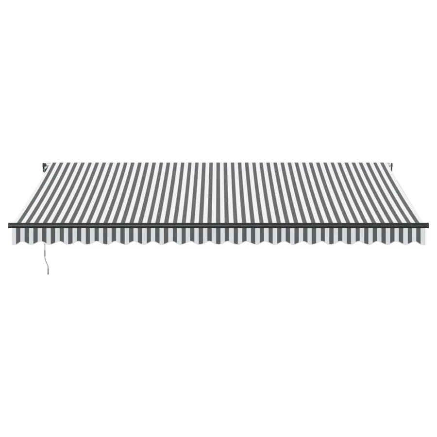 Auvent manuel rétractable anthracite et blanc 500x350 cm - 3