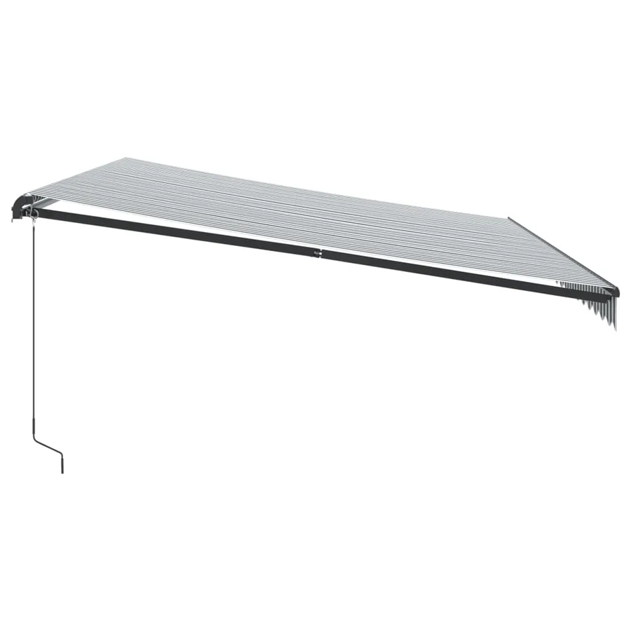 Auvent manuel rétractable anthracite et blanc 500x350 cm - 4