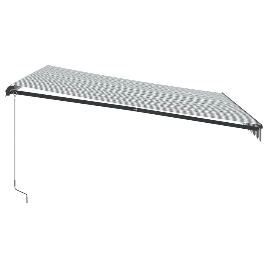 Auvent manuel rétractable avec LED anthracite blanc 400x350 cm - 5