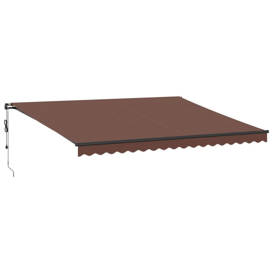 Auvent rétractable automatique marron 450x350 cm - 2