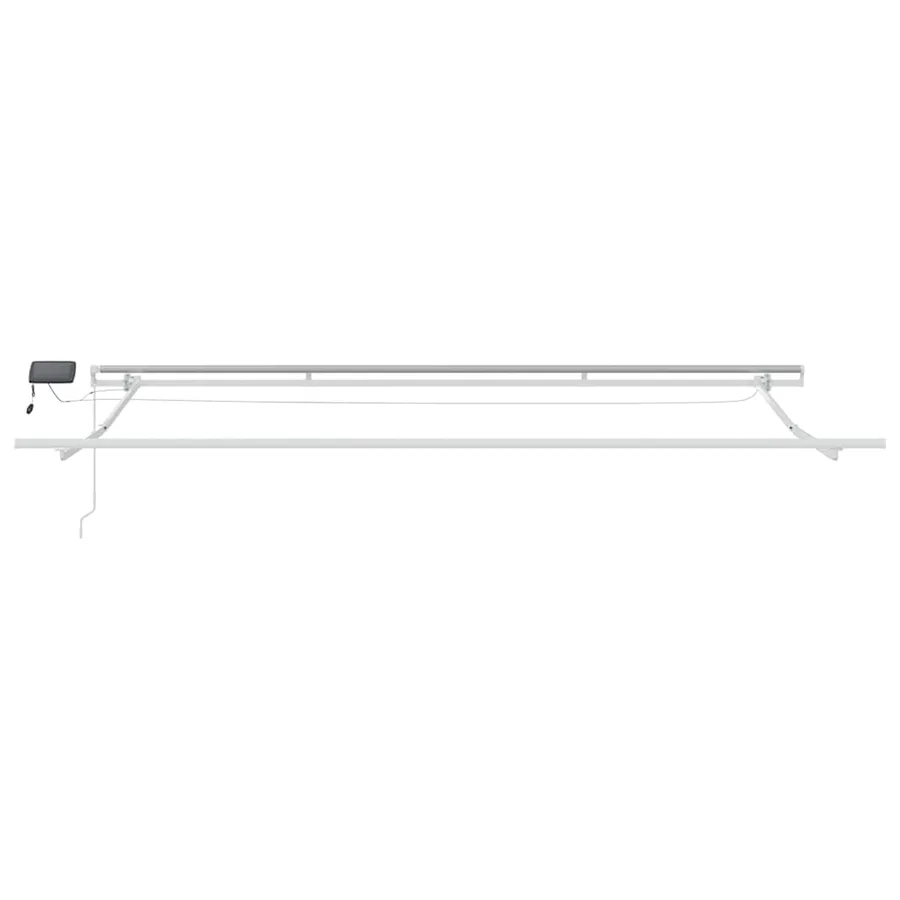Auvent manuel rétractable avec LED anthracite blanc 400x300 cm - 9