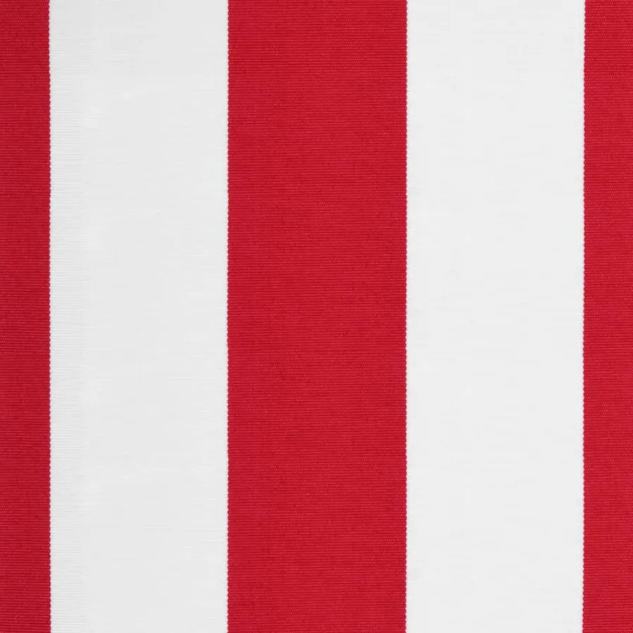 Tissu de remplacement de cantonnière d’auvent rouge blanc 4 m - 5