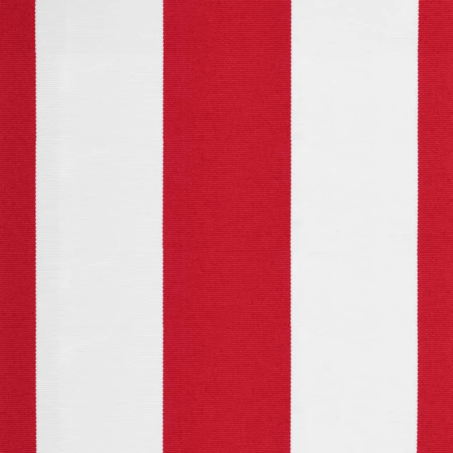 Tissu de remplacement de cantonnière d’auvent rouge blanc 5 m - 5
