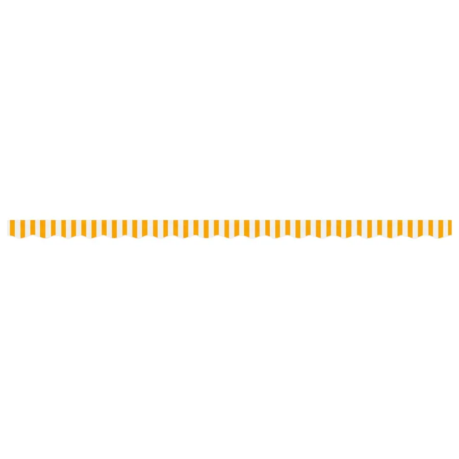 Tissu de remplacement de cantonnière d’auvent jaune blanc 4,5 m - 3